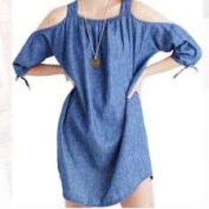 Madewell Denim Off The Shoulder Dress Size XS